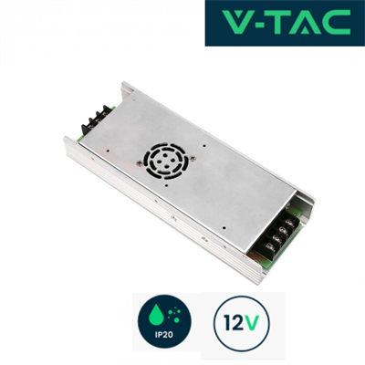 V-TAC Alimentatore in Metallo 350W 12V 30A con 2 Uscite IP20