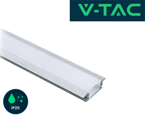 Profilo in Alluminio ad incasso 2120x20x10mm