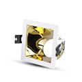 Portafaretto LED da Incasso Quadrato Bianco Inclinato Oro