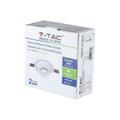 Portafaretto LED da Incasso Rotondo in Gesso Bianco 120mm