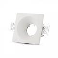 Portafaretto LED da Incasso quadrato in Gesso Bianco 12x5 cm
