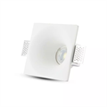Portafaretto LED da Incasso Quadrato in Gesso Bianco 132x132
