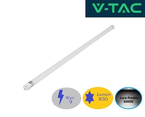 Tubo LED T8 9W G13 60cm in Nanoplastica non Rotabile 6500K