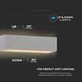 Lampada LED da Muro Rettangolare 9W Doppio Fascio grigio 3000K