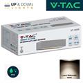 Lampada LED da Muro Rettangolare 9W Doppio Fascio grigio 4000K
