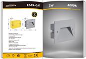 Segnapasso 3W 503 luce a terra grigio 4000K universo IP65