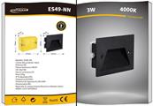 Segnapasso 3W 503 luce a terra nero 4000K universo IP65