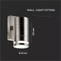 Applique LED da Muro Rotondo GU10 Colore Metallico IP44