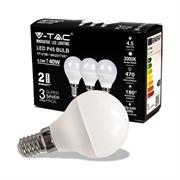 V-TAC Lampadina LED E14 4,5W P45 6500K (Box 3 Pezzi)