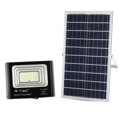 Faro solare LED con Telecomando e Pannello Solare 100W 6000K