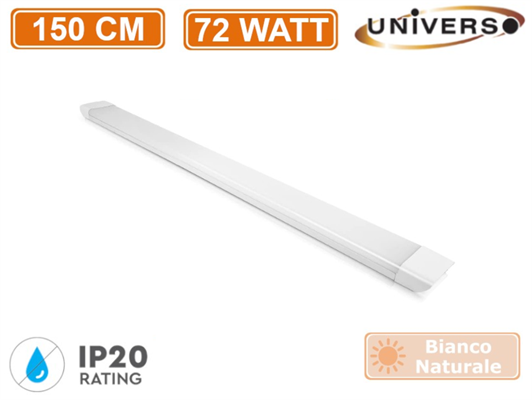 Plafoniera barra lineare a LED alta luminosità 150cm 4000K