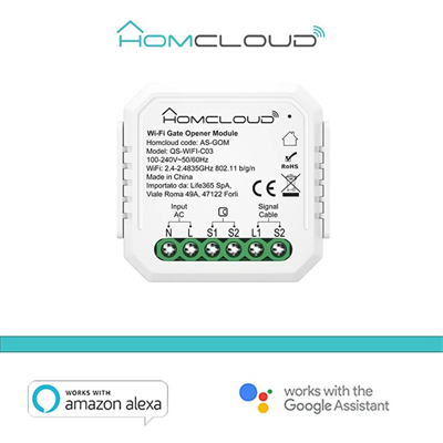 Modulo Smart Cancelli/Garage Wi-Fi 1 Canale da Incasso