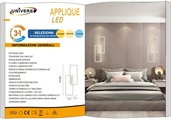 Applique Bianco LED 32W da Parete Tonalità Luce 3in1