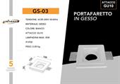 Portafaretto da Incasso Quadrato 100x100 in Gesso Attacco GU10