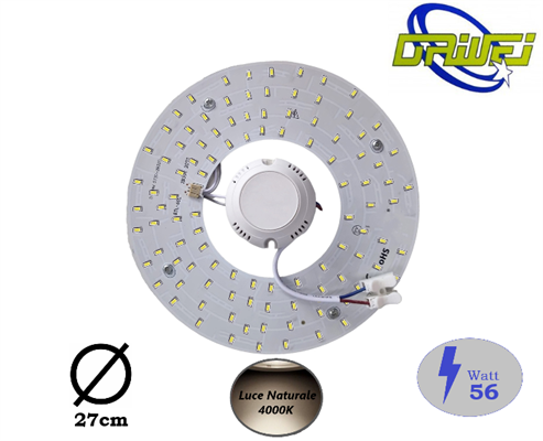 Circolina Magnetica LED 56W Luce Naturale 4000K Diametro Ø27cm