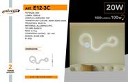 Applique da Muro LED 20W Tonalità Luce 3in1 1000Lm