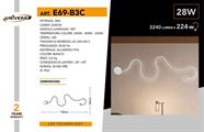 Applique da Muro LED 28W Tonalità Luce 3in1 2240Lm