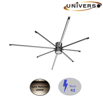 Lampadario LED 42W da Soffitto Luce Naturale 4000K
