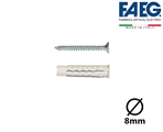 Tassello GX Nylon Ø 8mm con Vite 5x45mm