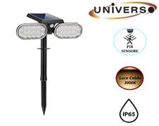 Faretto LED 16W 2in1 Con Pannello Solare e Picchetto 3000K IP65