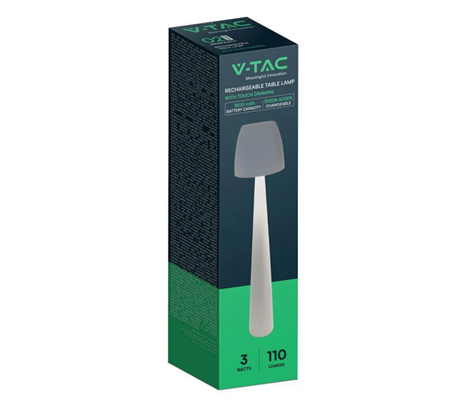 Lampada Bianca Touch LED 3W Tonalità Luce 3in1 Ricaricabile