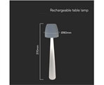 Lampada Bianca Touch LED 3W Tonalità Luce 3in1 Ricaricabile