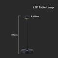 Lampada Nera Touch LED 1,6W Ricaricabile Tonalità Luce 3in1