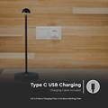 Lampada Nera Touch LED 1,6W Ricaricabile Tonalità Luce 3in1