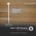 Lampada Bianca Touch LED 1,6W Ricaricabile Tonalità Luce 3in1