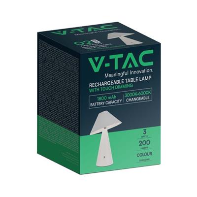 Lampada Touch LED 3W Ricaricabile Tonalità Luce 3in1