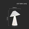 Lampada Touch LED 3W Ricaricabile Tonalità Luce 3in1