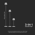 Lampada Touch Ricaricabile LED 4W Altezza Regolabile Luce Calda