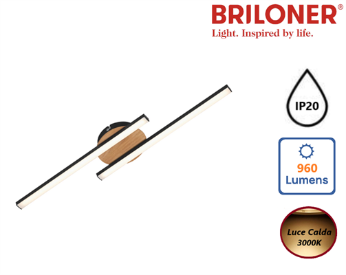 Plafoniera da Soffitto LED 2x12W Luce Calda 3000K