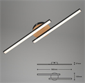Plafoniera da Soffitto LED 2x12W Luce Calda 3000K