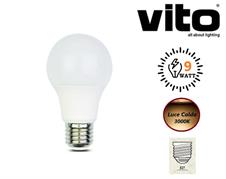Lampadina LED 9W Attacco E27 A60 Luce Calda 2700K