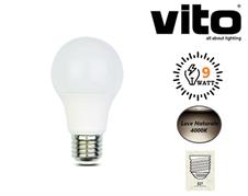 Lampadina LED E27 9W A60 Luce Naturale 4000K