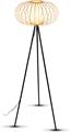 Lampada da Terra Metallo Bamboo Portalampada E27 Altezza 153cm