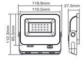 Faro LED 20W Luce Fredda 6000K 2000Lm IP65