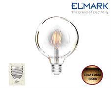 Lampadina G125 a Filamento LED 8W Luce Calda 3000K