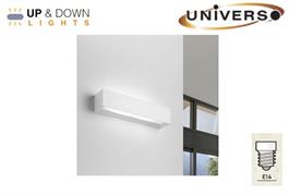 Applique in Gesso da Parete con 2 Attacchi Up&Down E14