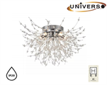 Lampadario Argento con Attacchi G9 e Fili in Acciaio