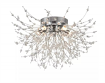 Lampadario Argento con Attacchi G9 e Fili in Acciaio