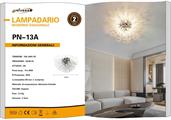 Lampadario Argento con Attacchi G9 e Fili in Acciaio