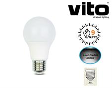 Lampadina LED 9W Attacco E27 A60 Luce Fredda 6400K