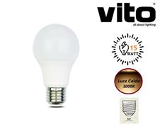 Lampadina LED 15W Attacco E27 A60 Luce Calda 2700K