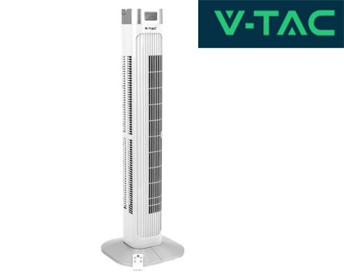 Ventilatore a Torre 55W Rotante con Telecomando