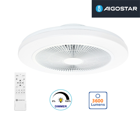 Ventilatore 24W con LED 40W Luce Calda Fredda Dimmerabile