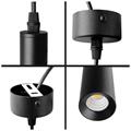 Lampadario Nero LED 3W a Sospensione Luce Calda 3000K