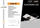 Lampadario LED 46W da Soffitto Tonalità Luce 3in1 3680Lm