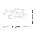 Lampadario LED 46W da Soffitto Tonalità Luce 3in1 3680Lm